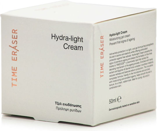 Time Eraser Light Gel Προσώπου για Αντιγήρανση, Ερυθρότητα & Ρύθμιση Λιπαρότητας με Κάνναβη 50ml