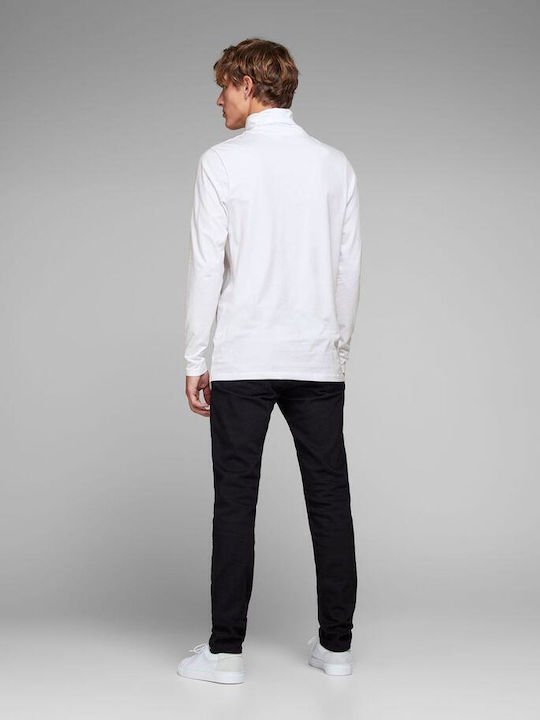 Jack & Jones Men's Long Sleeve Blouse Turtleneck White