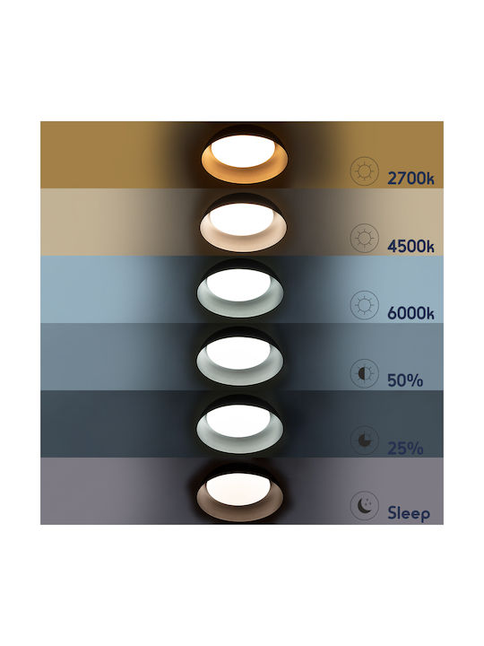 GloboStar Anatolia Ceiling Mount Light 43cm Gold with Integrated LED and Remote Control