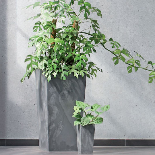 Iliadis Urbi Square Beton Effect Plant Pot Plastic Gray Iliadis Urbi Square Beton Effect Plant Pot Plastic Gray