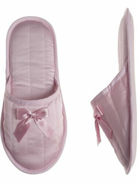 Amaryllis Slippers Χειμερινές Γυναικείες Παντόφλες σε Ροζ Χρώμα