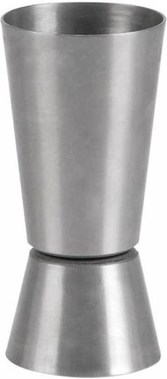 Διπλή Μεζούρα Ποτών με Χωρητικότητα 30/60ml Silver
