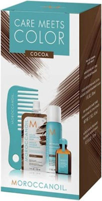 Moroccanoil Women's Hair Care Set Original Care Meets Color Cocoa with Shampoo 4pcs