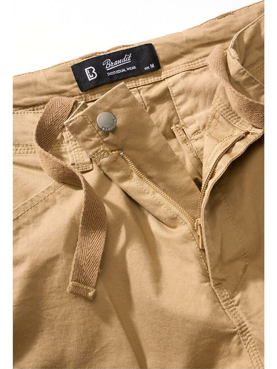 Trousers Cargo Elastic in Slim Fit Beige