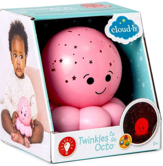 Cloud b Luminiță de Noapte LED Twinkles to Go Octo Roz