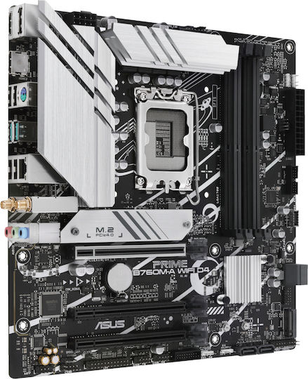 Asus Prime B760M-A WIFI D4 Motherboard Micro ATX με Intel 1700 Socket 90MB1CX0-M0EAY0