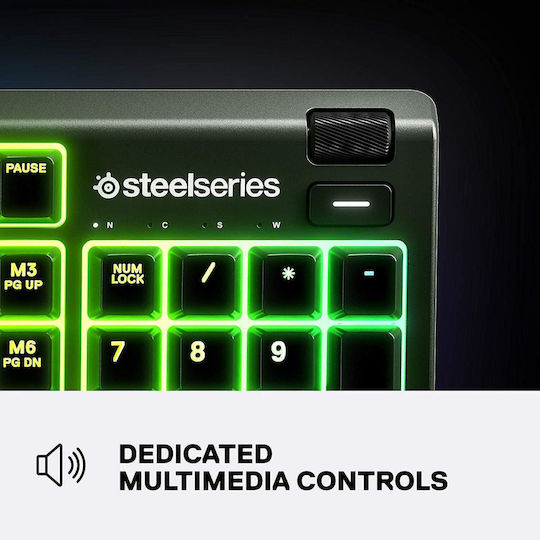 SteelSeries Apex 3 Gaming Tastatură cu iluminare RGB (Engleză US)
