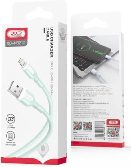 XO NB212 USB-A to Lightning Cable Green 1m (16.005.0201)