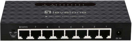 Level One GEU-0821 Unmanaged L2 Switch με 8 Θύρες Gigabit (1Gbps) Ethernet