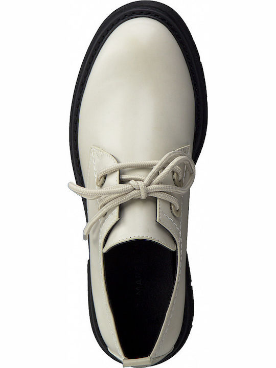 Δερμάτινα Γυναικεία Oxfords σε Λευκό Χρώμα
