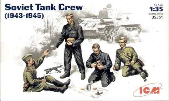 ICM 1945 Figures Officers Tankmen Modeling Figure in Scale 1:35