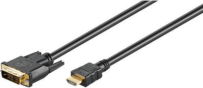 Cablu DVI-D de sex masculin - HDMI de sex masculin 1m Negru