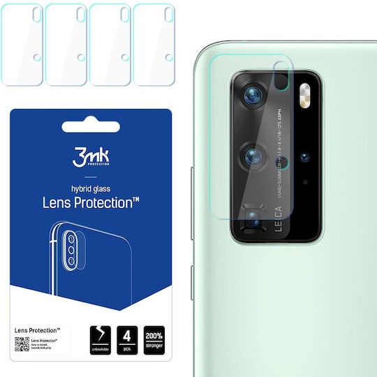 3MK Lens Protection 4τμχ Προστασία Κάμερας Tempered Glass Διάφανο για το Huawei P40