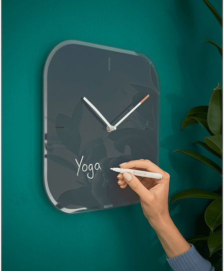 Leitz Cosy Leise Wanduhr Glas Gray Ø30cm