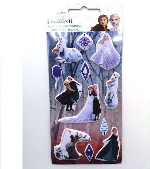 Gim 3D Shining Frozen 2 Aufkleber (Verschiedene Designs/Sortiment von Designs) 1St 12Stücke