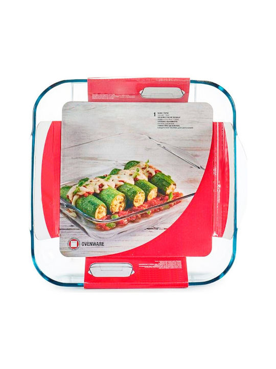 Pasabahce Τετράγωνο Πυρίμαχο Σκεύος Γυάλινο 32x28.5cm