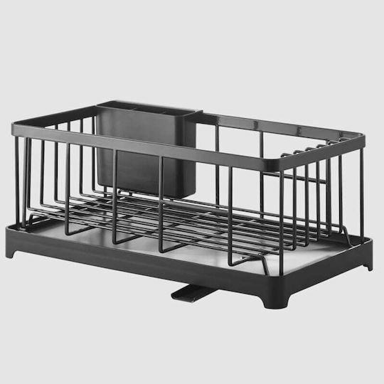 Yamazaki Scurgător De Chiuvetă Metalic Negru 42x23x17cm