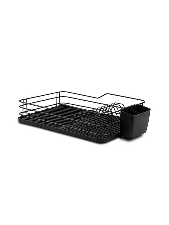 Nava Misty Geschirrabtropfer Metallisch Schwarz 43x33x12cm