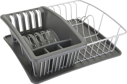 Metaltex Aquatex Στραγγιστήρι Νεροχύτη Μεταλλικό Γκρι 35x30x11cm