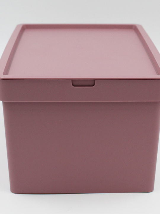 Viomes Nova Plastic Storage Box with Lid Pink 35x25.5x13.5cm 1pcs
