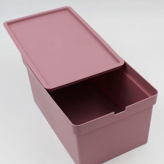 Viomes Nova Plastic Storage Box with Lid Pink 35x25.5x13.5cm 1pcs