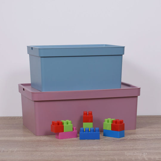 Viomes Nova Plastic Storage Box with Lid Pink 35x25.5x13.5cm 1pcs