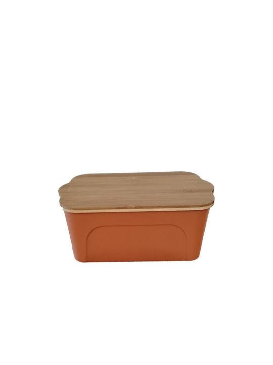 Sidirela Plastic Storage Box with Lid Orange 41x28x14cm 1pcs