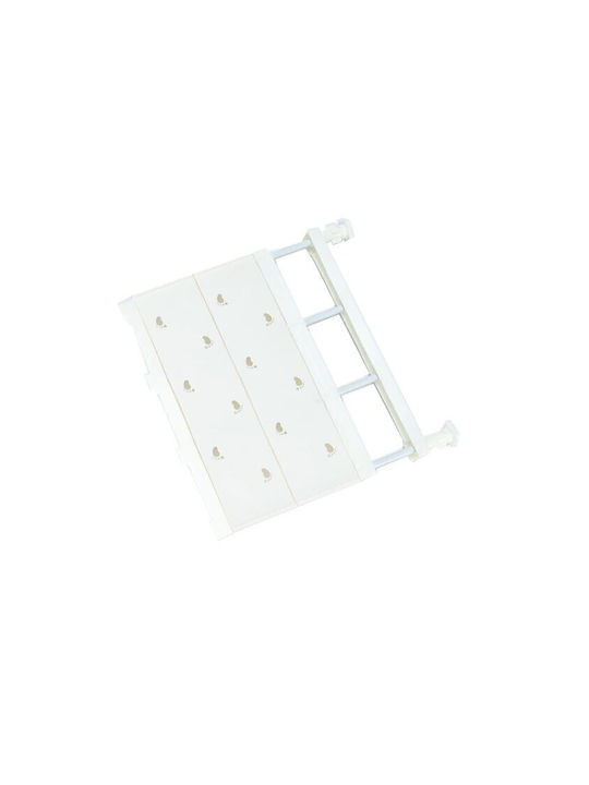 Side Stacker Πιατοθήκη Ντουλαπιού Πλαστική σε Λευκό Χρώμα 26x31x16cm