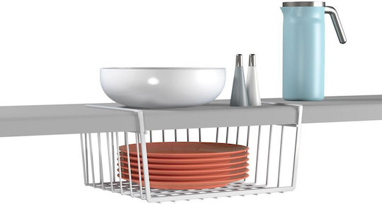 Metaltex Κρεμαστό Ράφι Babatex Μεταλλικό 30x26x14εκ. Λευκό