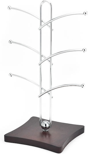Metallic Mug Stand 20x20x33cm Silver