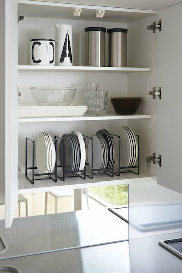 Yamazaki Cabinet Dish Rack Metallic 11.5x16x20cm Black