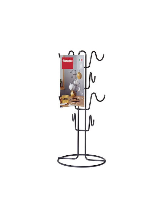 Metaltex Βάση για Κούπες Tree Μεταλλική 19x19x44εκ. Μαύρη