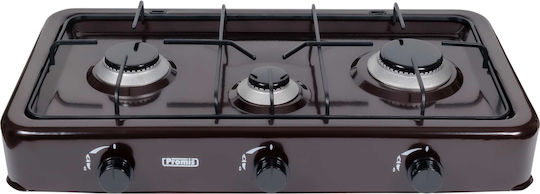 Promis KG400C Brown Επιτραπέζια Εστία Υγραερίου με 4 Εστίες Καφέ