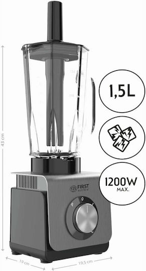 First Austria Блендер с Стъклена Кана 1,5 л 1200W Черен FA-5240-2