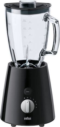 Braun PowerBlend 3 Μπλέντερ με Γυάλινη Κανάτα 1.5 lt 800W Μαύρο