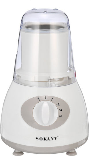 Sokany Μπλέντερ με Πλαστική Κανάτα 1.5 lt 600W Λευκό KF-336