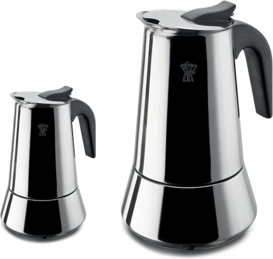 Pezzetti Steelexpress Μπρίκι Espresso 2cups Inox Ασημί