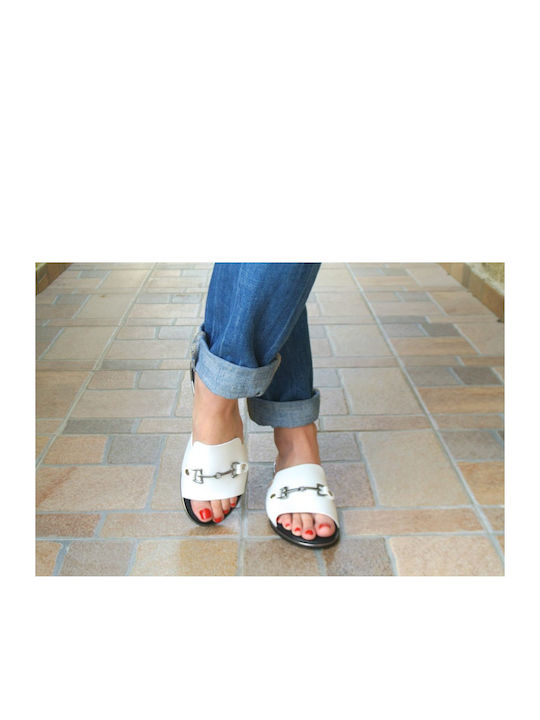 Blondie Anatomical Slippers In White Color