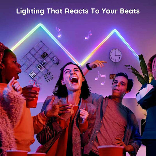 Govee Smart Διακοσμητικό Φωτιστικό Glide Wall Light 6+1 LED RGBIC Μπάρα 7τμχ