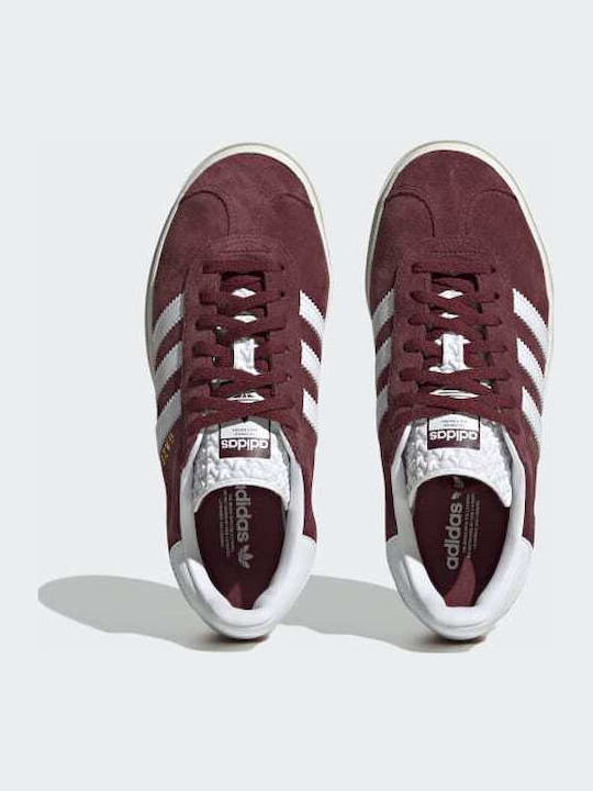 Gazelle Bold Flatforms Sneakers Shadow Red / Cloud White / Core White