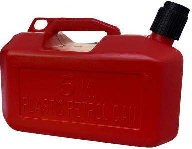 Double Position Fuel Can Plastic with Extension Tube 5L Red