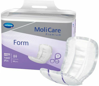 Hartmann Molicare Premium Form Unisex Σερβιέτες Ακράτειας Αυξημένης Ροής 8 Σταγόνες 30τμχ