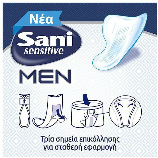 Sani Sensitive Men Super Level 3 Men's Incontinence Pad Normal Flow 5 Drops 10pcs