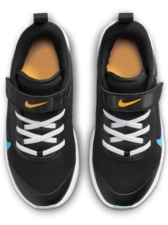 Omni Multi Court Ps Kids Sports Shoes Running with Hoop & Loop Closure Black