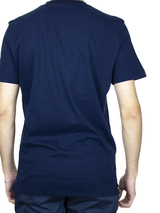 Tom Tailor Men's Short Sleeve T-shirt with V-Neck Navy Blue