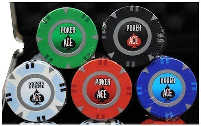 Ace Set 300 Poker Chips in Suitcase with 2 Decks