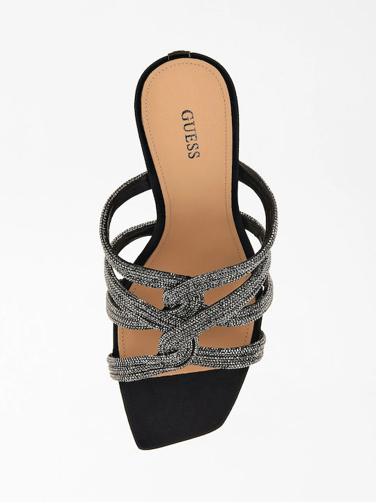Πέδιλα με Στρας Silver/Black