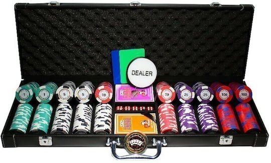 Tornado Σετ 500 Αριθμημένες Μάρκες Poker σε Βαλίτσα με 2 Τράπουλες