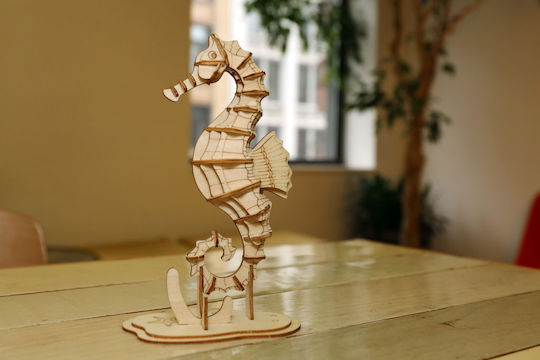 Kikkerland Wooden Construction Toy Hippocampus for Children 14+ years old+ Years