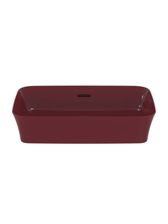 Ideal Standard Ipalyss Aufgesetztes Waschbecken Keramik 55x40x12cm Pomegranate